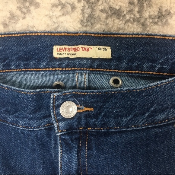 Rare Vintage Levis Red Tab Flare Blue Jeans - Picture 5 of 8